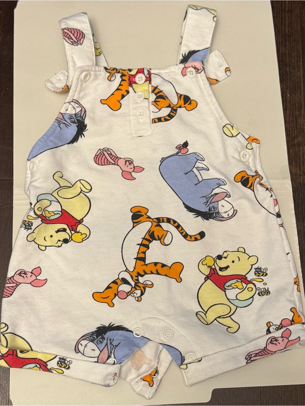 Disney White Winnie the Pooh & Friends Short Romper